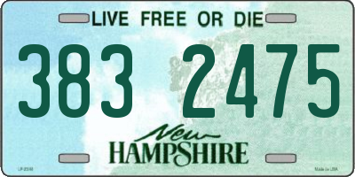 NH license plate 3832475