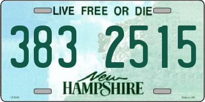 NH license plate 3832515