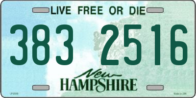 NH license plate 3832516