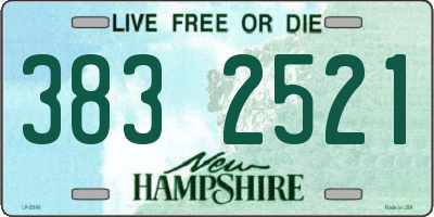 NH license plate 3832521