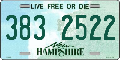 NH license plate 3832522