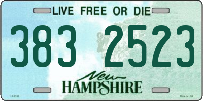 NH license plate 3832523