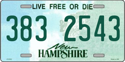 NH license plate 3832543