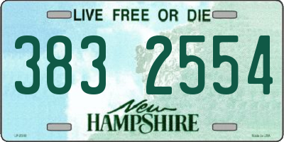 NH license plate 3832554