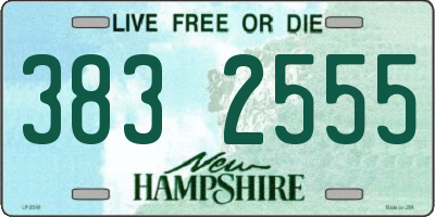 NH license plate 3832555