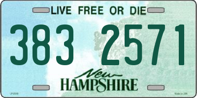 NH license plate 3832571