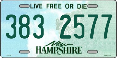 NH license plate 3832577