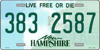 NH license plate 3832587