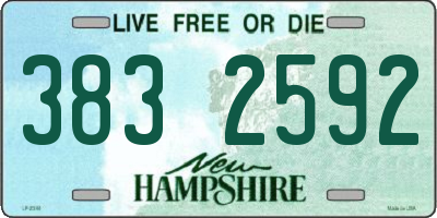 NH license plate 3832592