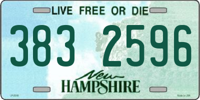 NH license plate 3832596