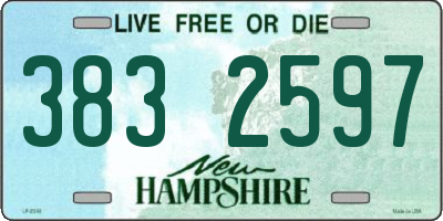 NH license plate 3832597