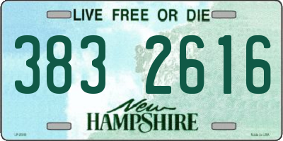 NH license plate 3832616