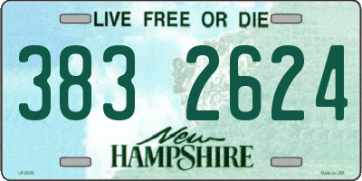 NH license plate 3832624