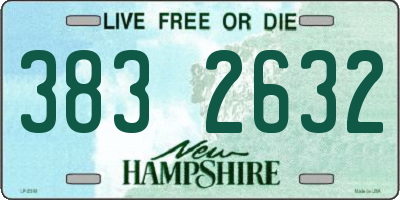 NH license plate 3832632
