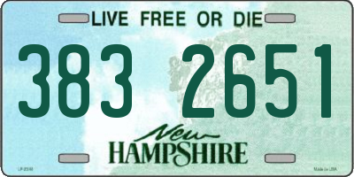 NH license plate 3832651