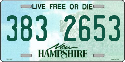 NH license plate 3832653