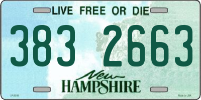 NH license plate 3832663