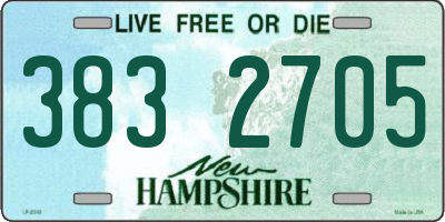 NH license plate 3832705