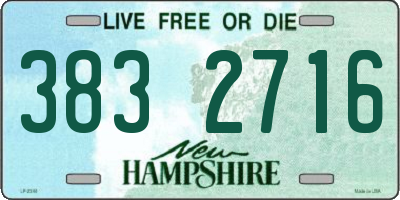 NH license plate 3832716