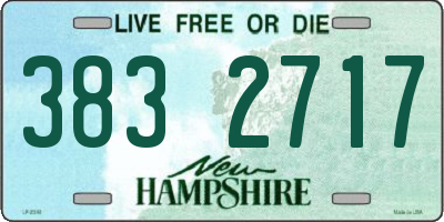NH license plate 3832717