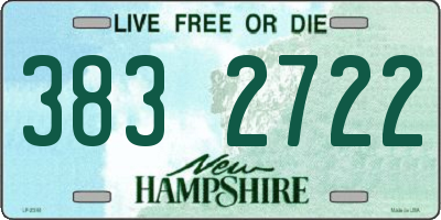 NH license plate 3832722