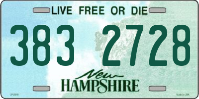 NH license plate 3832728