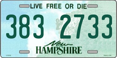 NH license plate 3832733