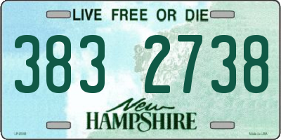 NH license plate 3832738