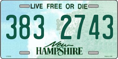 NH license plate 3832743