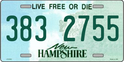 NH license plate 3832755