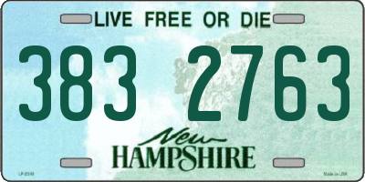 NH license plate 3832763