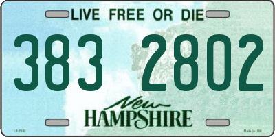 NH license plate 3832802