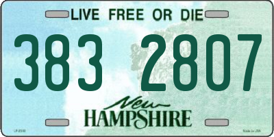 NH license plate 3832807