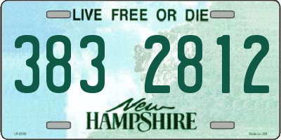 NH license plate 3832812
