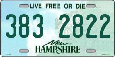 NH license plate 3832822