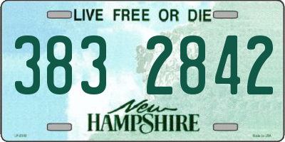 NH license plate 3832842