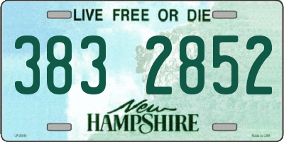 NH license plate 3832852