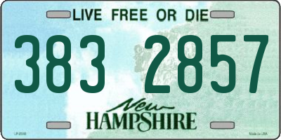 NH license plate 3832857