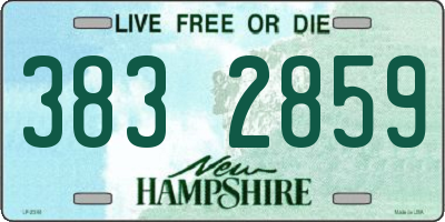 NH license plate 3832859