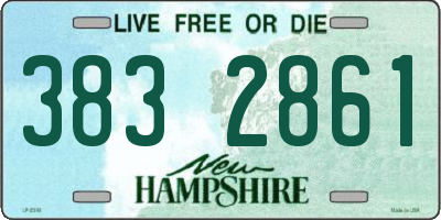 NH license plate 3832861