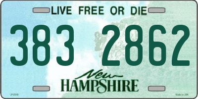 NH license plate 3832862