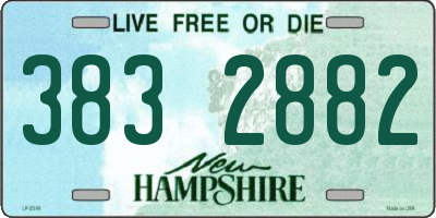 NH license plate 3832882