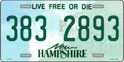 NH license plate 3832893