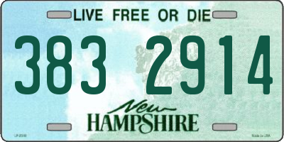 NH license plate 3832914