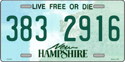 NH license plate 3832916