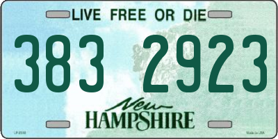 NH license plate 3832923