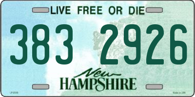 NH license plate 3832926