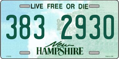 NH license plate 3832930