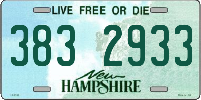 NH license plate 3832933