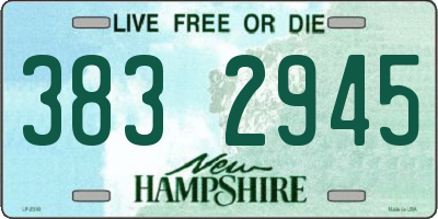 NH license plate 3832945